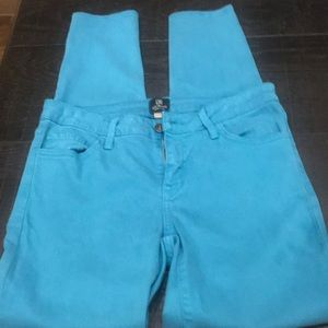 NWOT teal skinny jeans